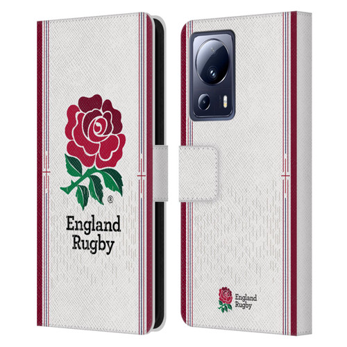 England Rugby Union 2023/24 Crest Kit Home Leather Book Wallet Case Cover For Xiaomi 13 Lite 5G