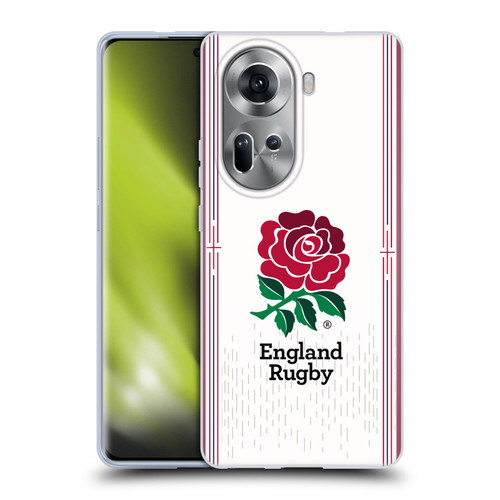 England Rugby Union 2023/24 Crest Kit Home Soft Gel Case for OPPO Reno11