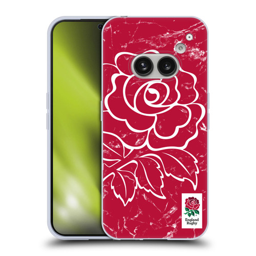 England Rugby Union Marble Red Soft Gel Case for Nothing Phone (2a)