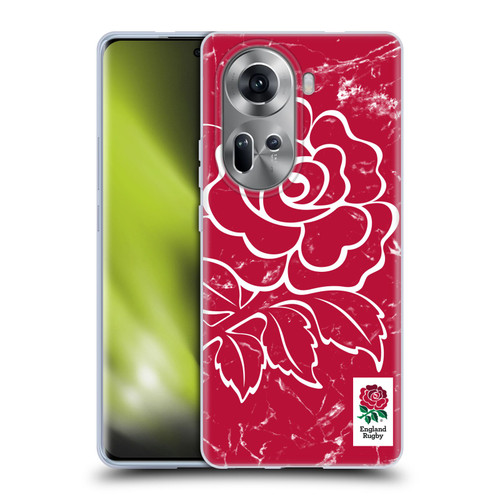 England Rugby Union Marble Red Soft Gel Case for OPPO Reno11