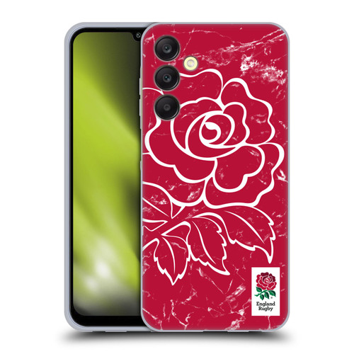 England Rugby Union Marble Red Soft Gel Case for Samsung Galaxy A25 5G