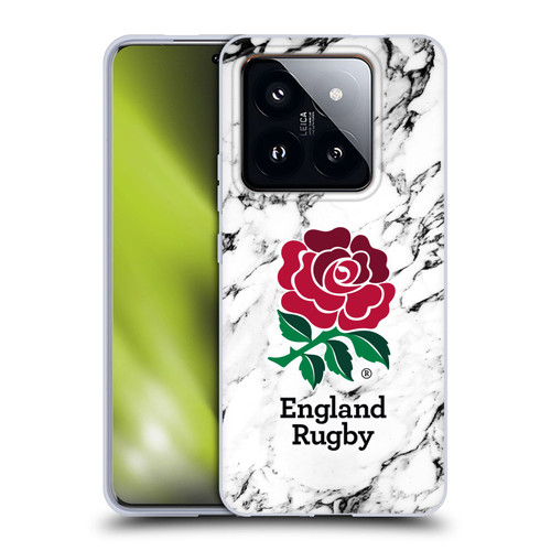 England Rugby Union Marble White Soft Gel Case for Xiaomi 14 Pro