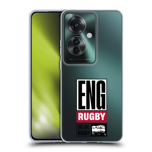 England Rugby Union RED ROSE Eng Rugby Logo Soft Gel Case for OPPO Reno11 F 5G / F25 Pro 5G
