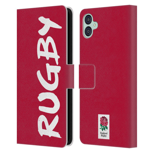 England Rugby Union 2016/17 The Rose Rugby Leather Book Wallet Case Cover For Samsung Galaxy M04 5G / A04e