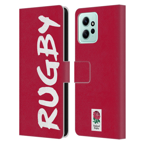 England Rugby Union 2016/17 The Rose Rugby Leather Book Wallet Case Cover For Xiaomi Redmi 12