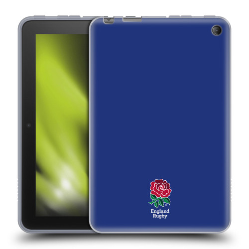 England Rugby Union 2016/17 The Rose Plain Navy Soft Gel Case for Amazon Fire 7 2022