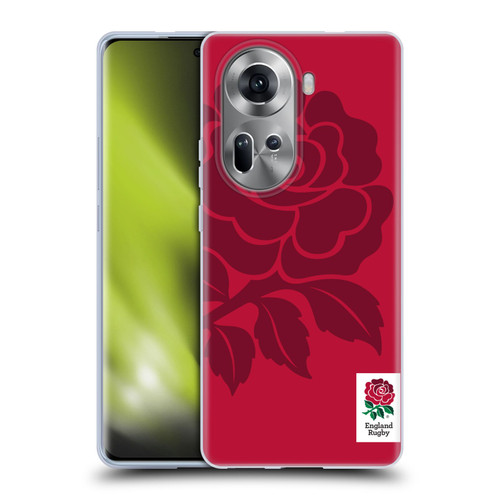England Rugby Union 2016/17 The Rose Mono Rose Soft Gel Case for OPPO Reno11