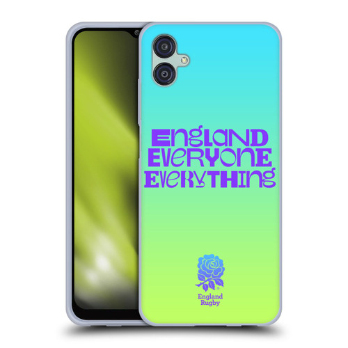 England Rugby Union This Rose Means Everything Slogan in Cyan Soft Gel Case for Samsung Galaxy M04 5G / A04e