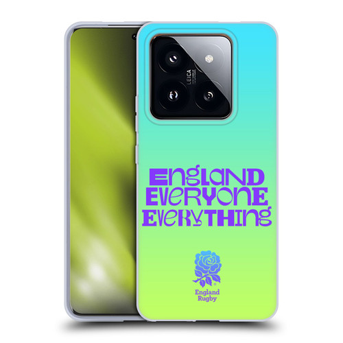 England Rugby Union This Rose Means Everything Slogan in Cyan Soft Gel Case for Xiaomi 14 Pro