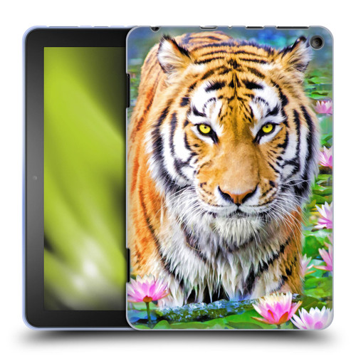 Aimee Stewart Animals Tiger and Lily Soft Gel Case for Amazon Fire HD 8/Fire HD 8 Plus 2020
