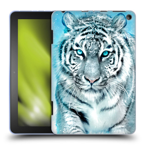 Aimee Stewart Animals White Tiger Soft Gel Case for Amazon Fire HD 8/Fire HD 8 Plus 2020