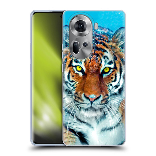 Aimee Stewart Animals Yellow Tiger Soft Gel Case for OPPO Reno11