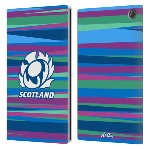 Scotland Rugby Graphics Training Pattern Leather Book Wallet Case Cover For Amazon Fire Max 11 2023