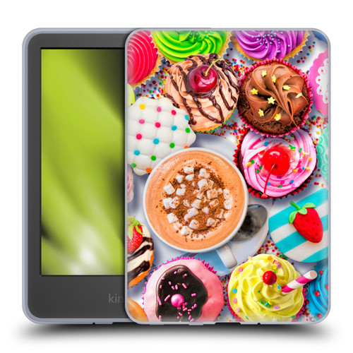 Aimee Stewart Colourful Sweets Cupcakes And Cocoa Soft Gel Case for Amazon Kindle 11th Gen 6in 2022