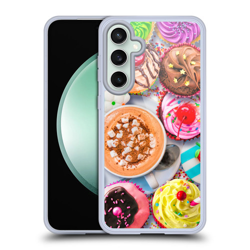 Aimee Stewart Colourful Sweets Cupcakes And Cocoa Soft Gel Case for Samsung Galaxy S23 FE 5G