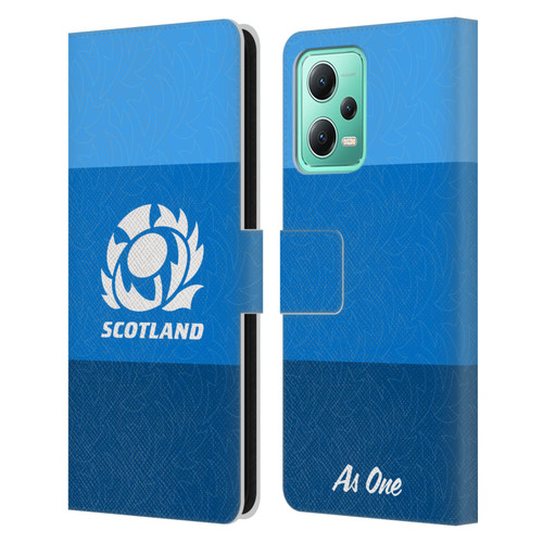 Scotland Rugby Graphics Stripes Pattern Leather Book Wallet Case Cover For Xiaomi Redmi Note 12 5G