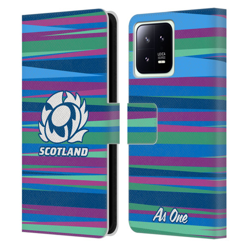 Scotland Rugby Graphics Training Pattern Leather Book Wallet Case Cover For Xiaomi 13 5G