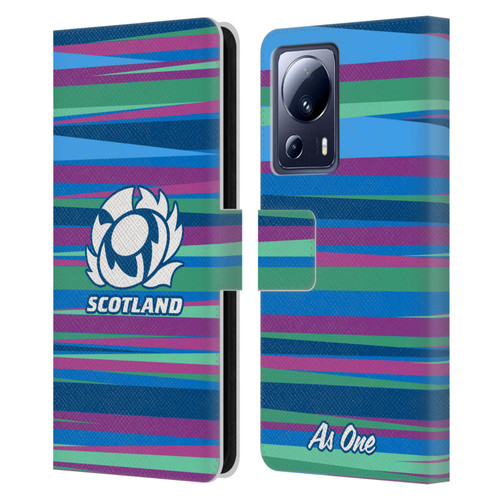 Scotland Rugby Graphics Training Pattern Leather Book Wallet Case Cover For Xiaomi 13 Lite 5G
