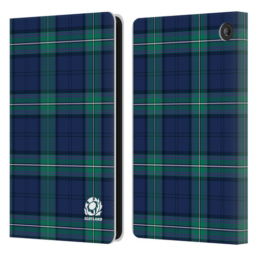 Scotland Rugby Logo 2 Tartans Leather Book Wallet Case Cover For Amazon Fire 7 2022