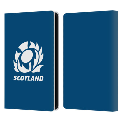 Scotland Rugby Logo 2 Plain Leather Book Wallet Case Cover For Amazon Kindle Paperwhite 5 (2021)