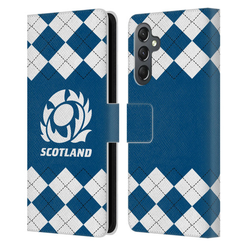 Scotland Rugby Logo 2 Argyle Leather Book Wallet Case Cover For Samsung Galaxy A25 5G