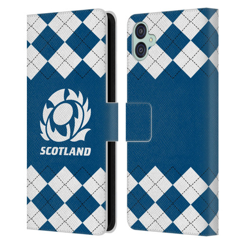 Scotland Rugby Logo 2 Argyle Leather Book Wallet Case Cover For Samsung Galaxy M04 5G / A04e