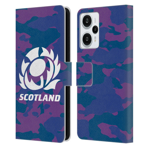Scotland Rugby Logo 2 Camouflage Leather Book Wallet Case Cover For Xiaomi Redmi Note 12T