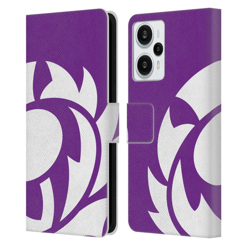 Scotland Rugby Oversized Thistle Purple Heather Leather Book Wallet Case Cover For Xiaomi Redmi Note 12T
