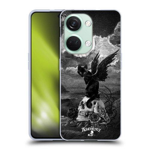 Alchemy Gothic Cats Nine Lives Of Poe Skull Soft Gel Case for OnePlus Nord 3 5G