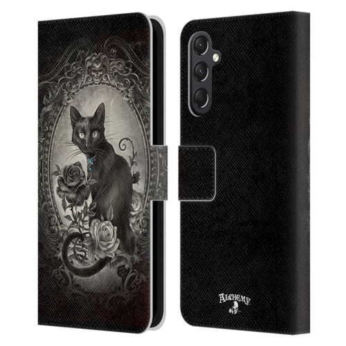 Alchemy Gothic Cats Paracelsus Leather Book Wallet Case Cover For Samsung Galaxy A24 4G / M34 5G
