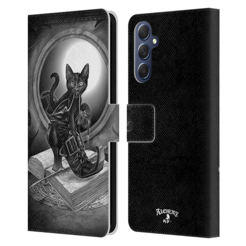 Alchemy Gothic Cats Midnight Mischief Leather Book Wallet Case Cover For Samsung Galaxy M54 5G