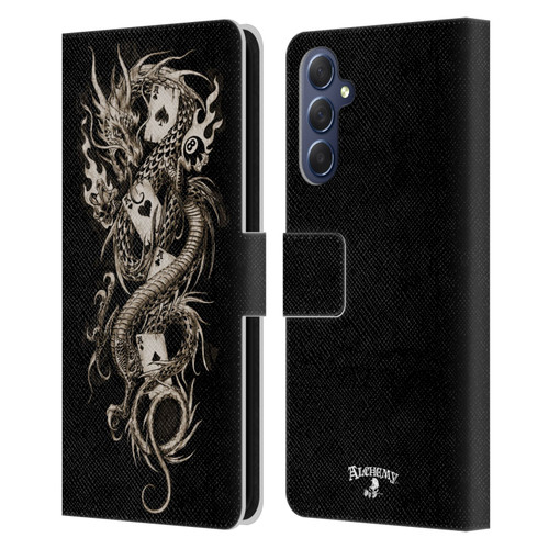 Alchemy Gothic Dragon Imperial Leather Book Wallet Case Cover For Samsung Galaxy M54 5G