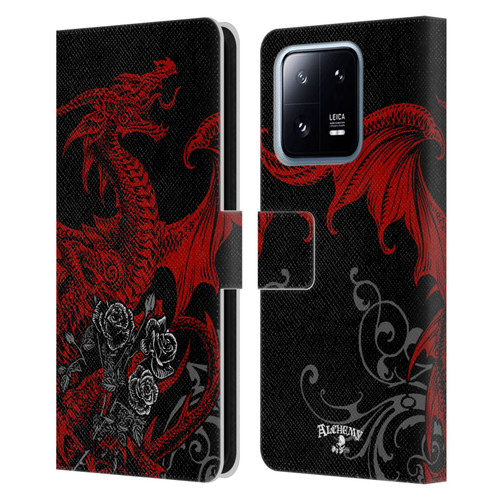 Alchemy Gothic Dragon Draco Rosa Leather Book Wallet Case Cover For Xiaomi 13 Pro 5G