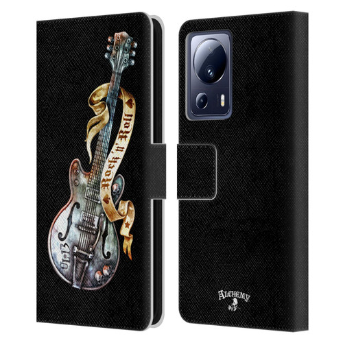 Alchemy Gothic Illustration Rock'it 56 Guitar Leather Book Wallet Case Cover For Xiaomi 13 Lite 5G