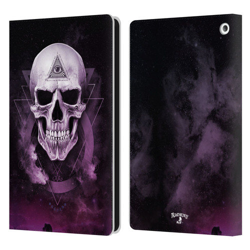 Alchemy Gothic Skull The Void Geometric Leather Book Wallet Case Cover For Amazon Fire HD 8/Fire HD 8 Plus 2020