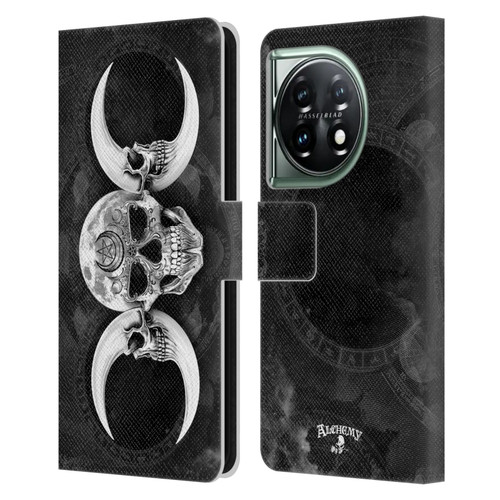 Alchemy Gothic Skull Dark Goddess Moon Leather Book Wallet Case Cover For OnePlus 11 5G