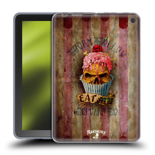 Alchemy Gothic Skull Eat Me Cupcake Soft Gel Case for Amazon Fire HD 8/Fire HD 8 Plus 2020