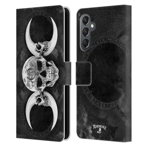 Alchemy Gothic Skull Dark Goddess Moon Leather Book Wallet Case Cover For Samsung Galaxy A25 5G