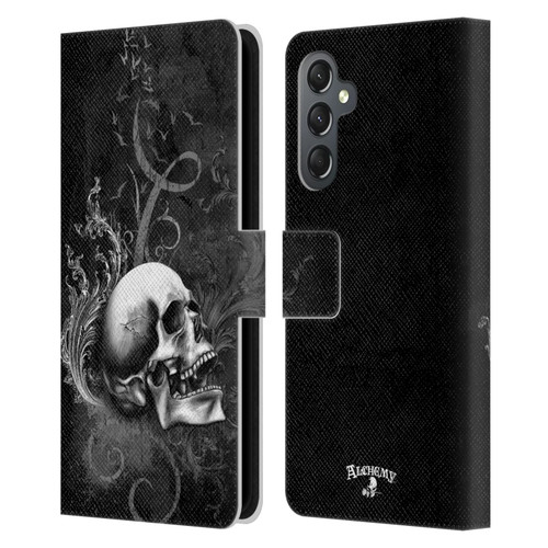 Alchemy Gothic Skull De Profundis Leather Book Wallet Case Cover For Samsung Galaxy A25 5G
