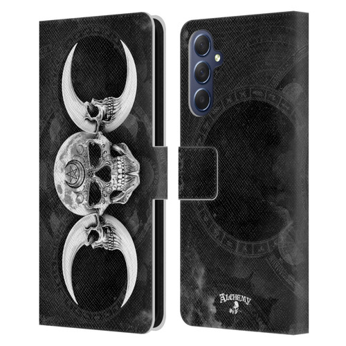 Alchemy Gothic Skull Dark Goddess Moon Leather Book Wallet Case Cover For Samsung Galaxy M54 5G