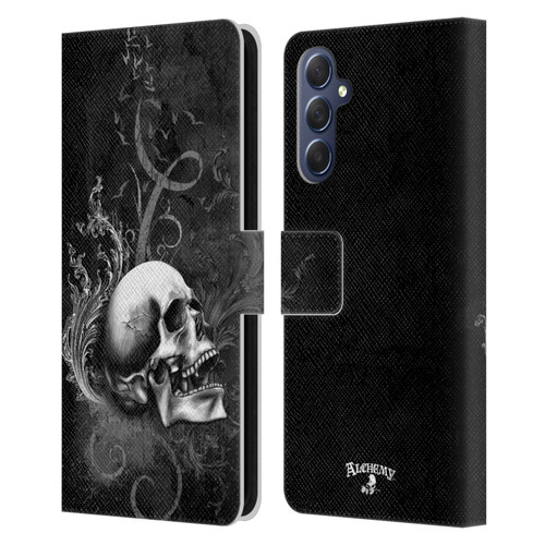 Alchemy Gothic Skull De Profundis Leather Book Wallet Case Cover For Samsung Galaxy M54 5G