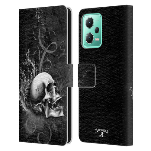 Alchemy Gothic Skull De Profundis Leather Book Wallet Case Cover For Xiaomi Redmi Note 12 5G