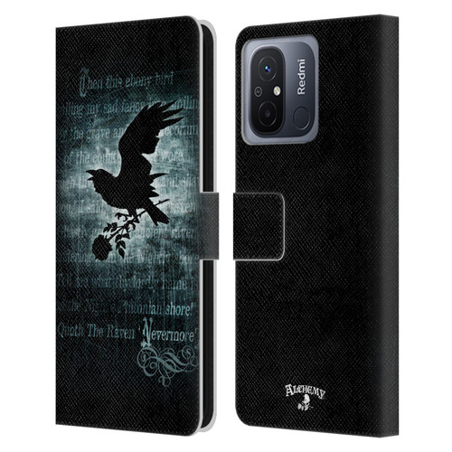 Alchemy Gothic Wing Nevermore Leather Book Wallet Case Cover For Xiaomi Redmi 12C