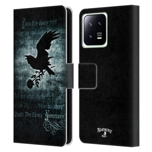 Alchemy Gothic Wing Nevermore Leather Book Wallet Case Cover For Xiaomi 13 5G