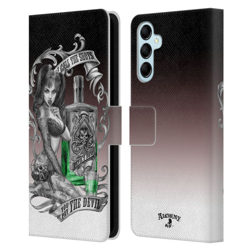 Alchemy Gothic Woman Devil's Green Dew Leather Book Wallet Case Cover For Samsung Galaxy M14 5G