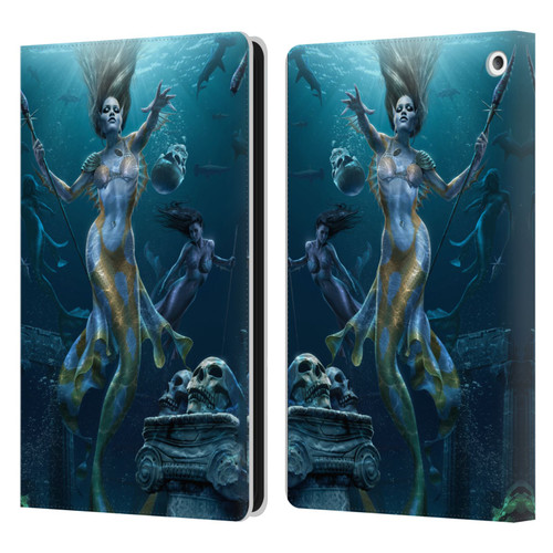 Tom Wood Fantasy Mermaid Hunt Leather Book Wallet Case Cover For Amazon Fire HD 8/Fire HD 8 Plus 2020
