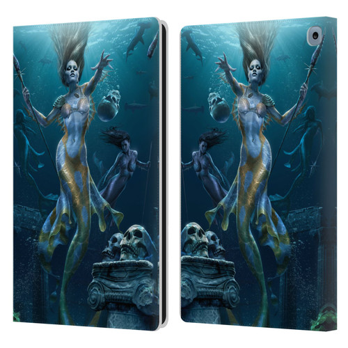 Tom Wood Fantasy Mermaid Hunt Leather Book Wallet Case Cover For Amazon Fire HD 10 / Plus 2021