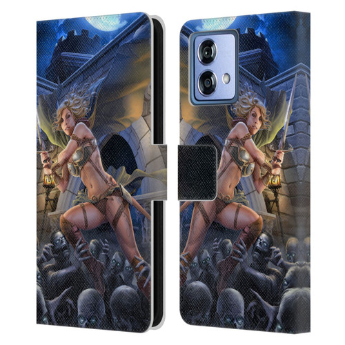 Tom Wood Fantasy Zombie Leather Book Wallet Case Cover For Motorola Moto G84 5G
