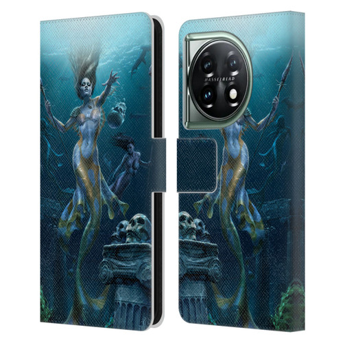 Tom Wood Fantasy Mermaid Hunt Leather Book Wallet Case Cover For OnePlus 11 5G