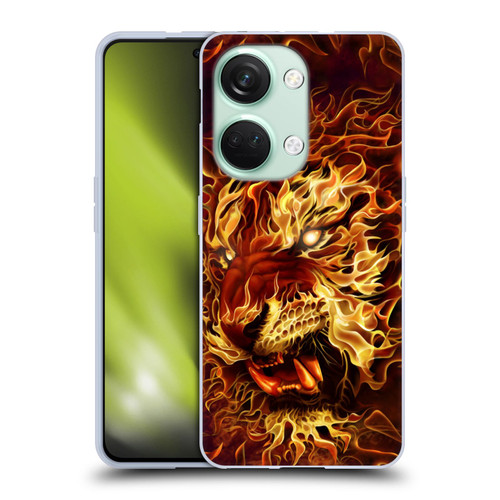 Tom Wood Fire Creatures Tiger Soft Gel Case for OnePlus Nord 3 5G